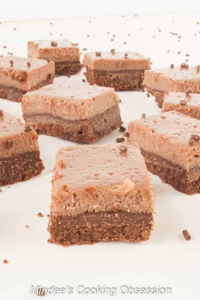 Double Chocolate Truffle Cheesecake Squares - Mindee's Cooking Obsession