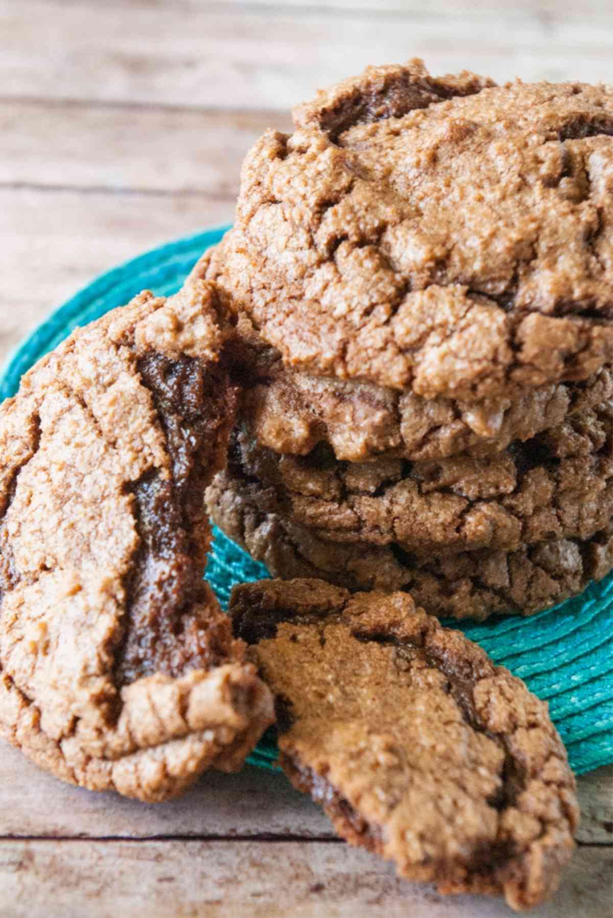 Chewy Chocolate Brownie Cookies with chocolate chips!