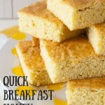 Quick Breakfast Honey Bread pinnable image.