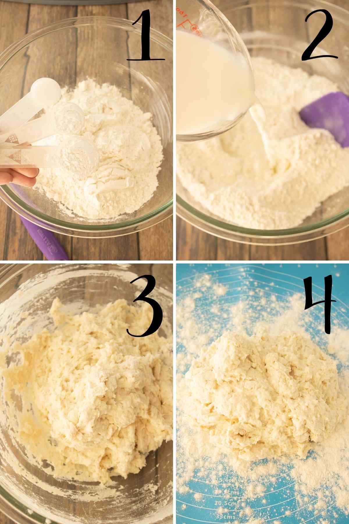 This simple dough is just flour, baking powder and salt!