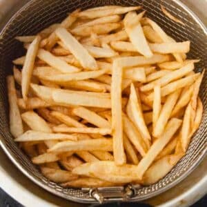 Freshly fried french fries
