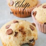 Pinnable image 6 for chocolate chip muffins.