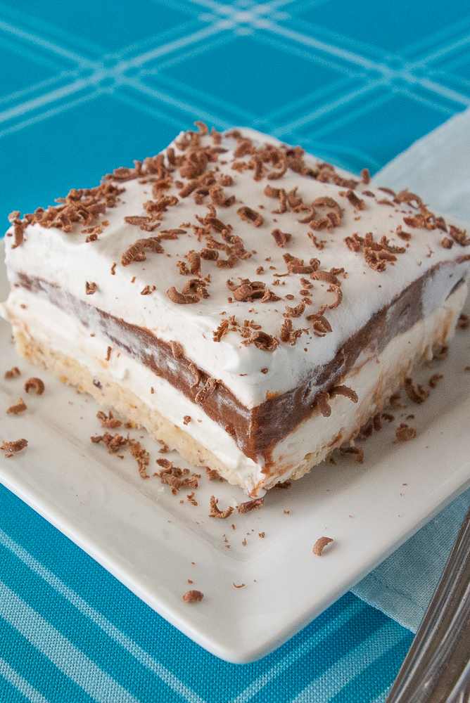 A piece of chocolate lasagna.