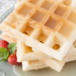 No Fuss Homemade Waffles- light, fluffy waffles made from scratch! No special ingredients required!