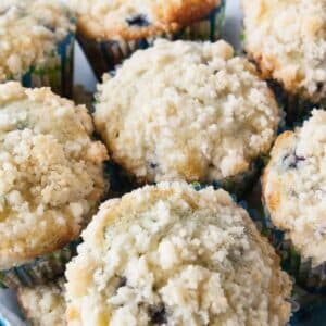 Wild blueberry muffins baked