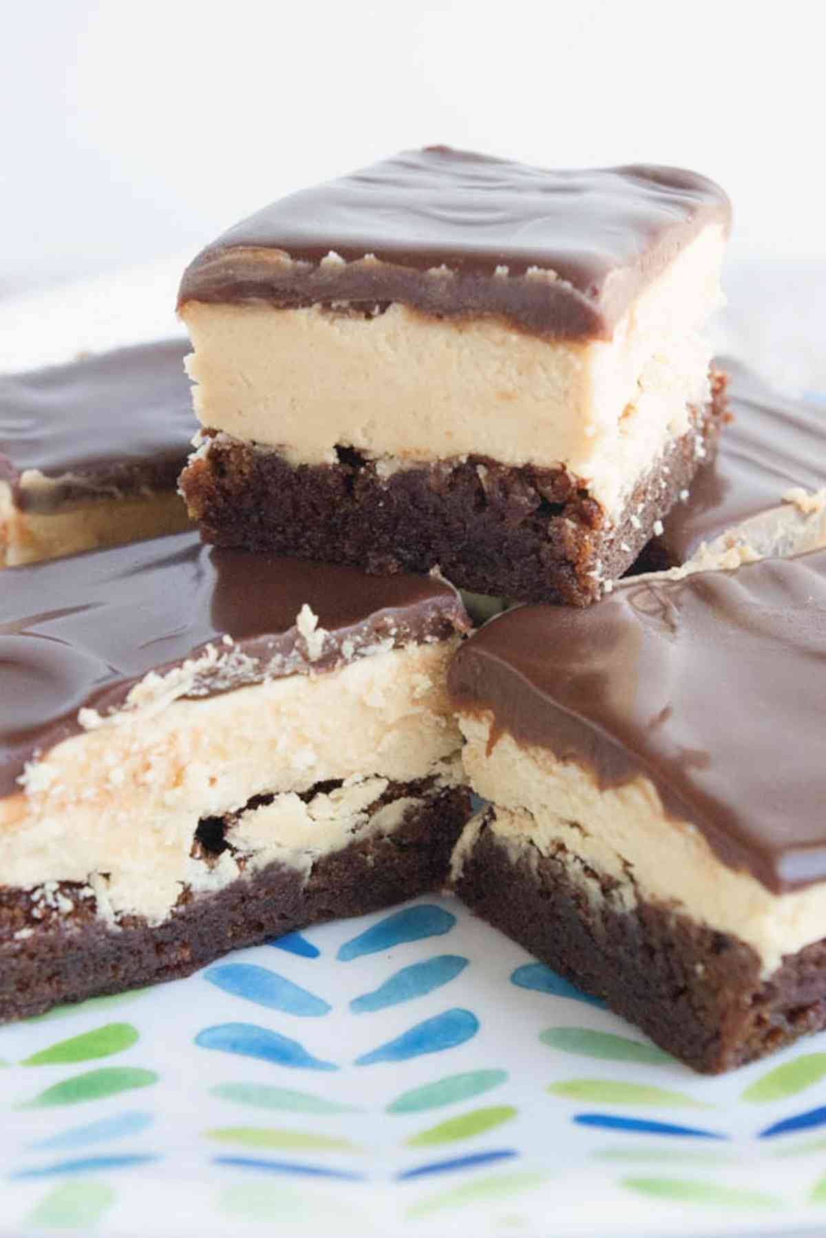 Chocolate Peanut Butter Brownies with Chocolate Ganache