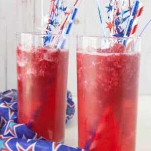 Two glasses of Tropical Berry Party Punch