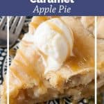 Pinnable image for caramel apple pie.