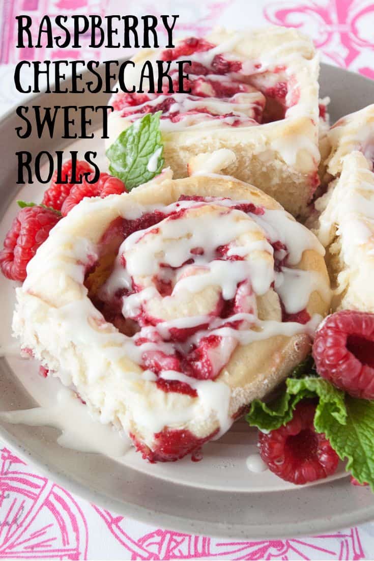 Raspberry Cheesecake Sweet Rolls pin3.