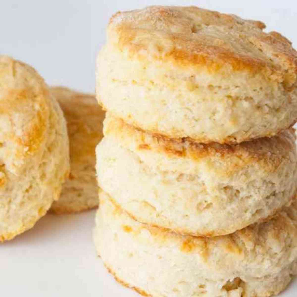 A stack of hot buttermilk biscuits.