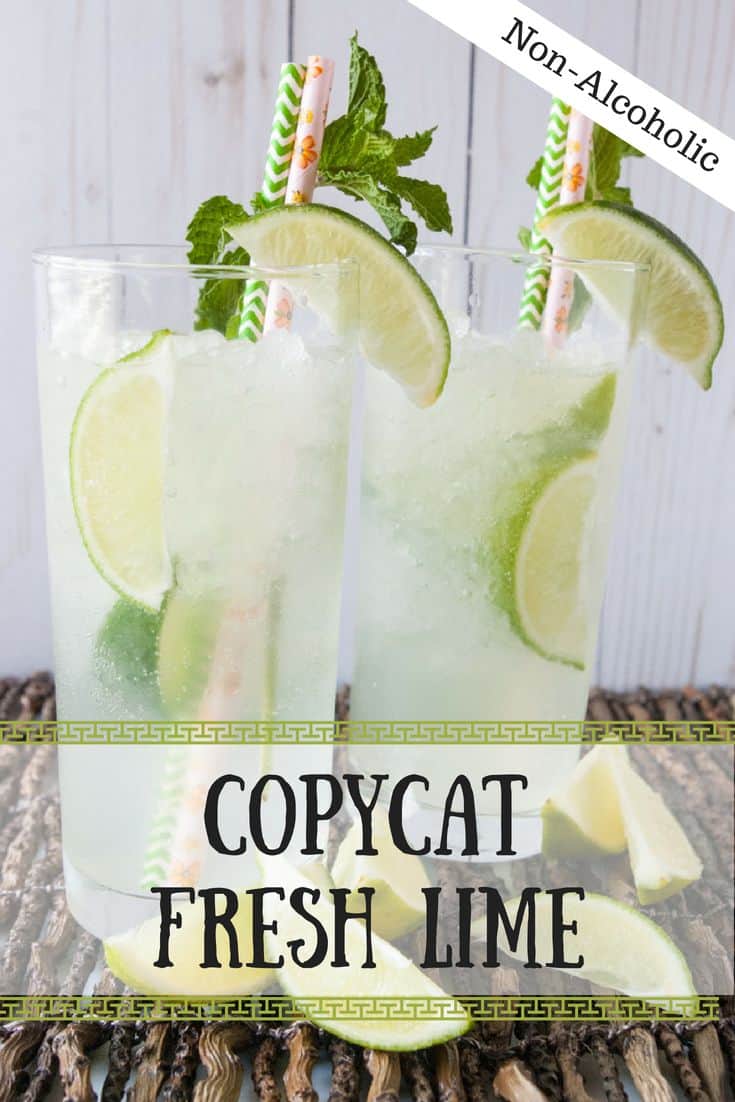 Copycat Fresh Lime Soda- Who says that simplicity can't be delicious? My copycat fresh lime soda is simple, made with few ingredients and refreshing!