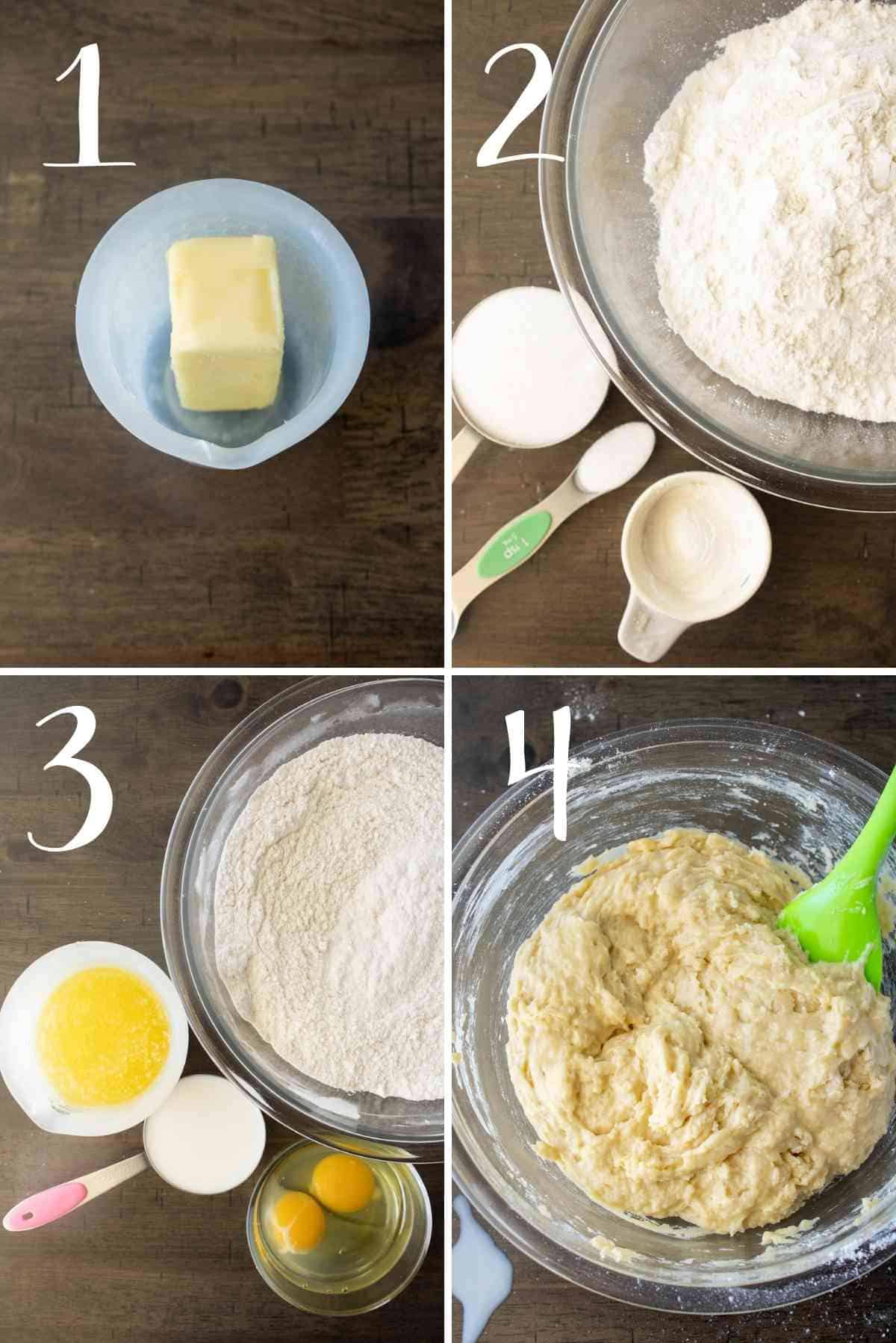 Mix the wet ingredients into the dry ingredients in a large bowl!