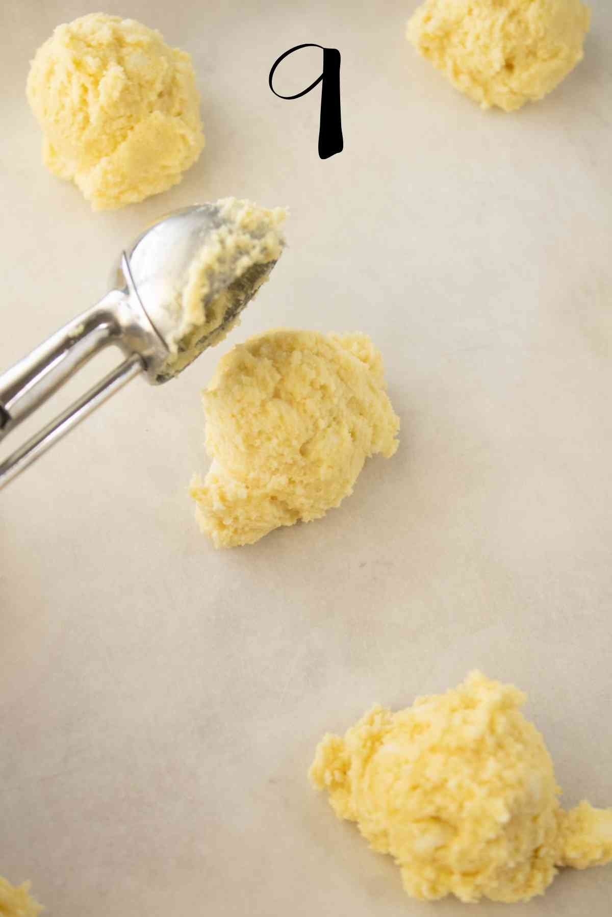 Place cookie dough balls on prepared cookie sheets and bake!