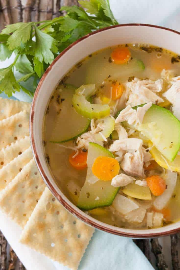 Garden Vegetable Chicken Soup - Mindee's Cooking Obsession
