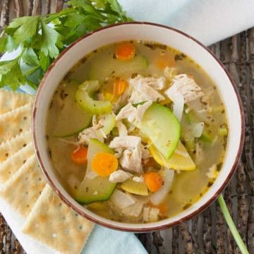 Garden Vegetable Chicken Soup - Mindee's Cooking Obsession