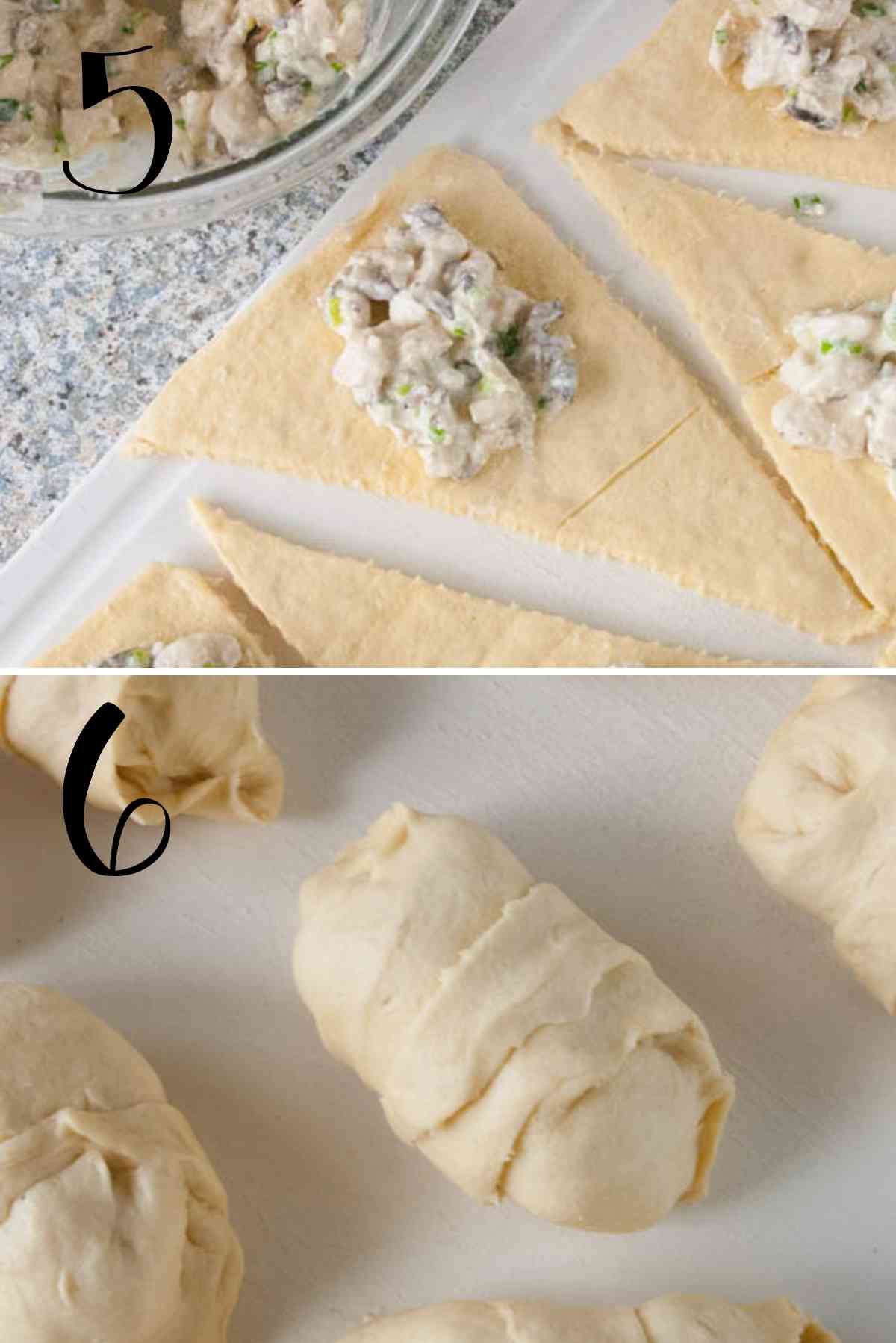 Add filling and roll up tightly!