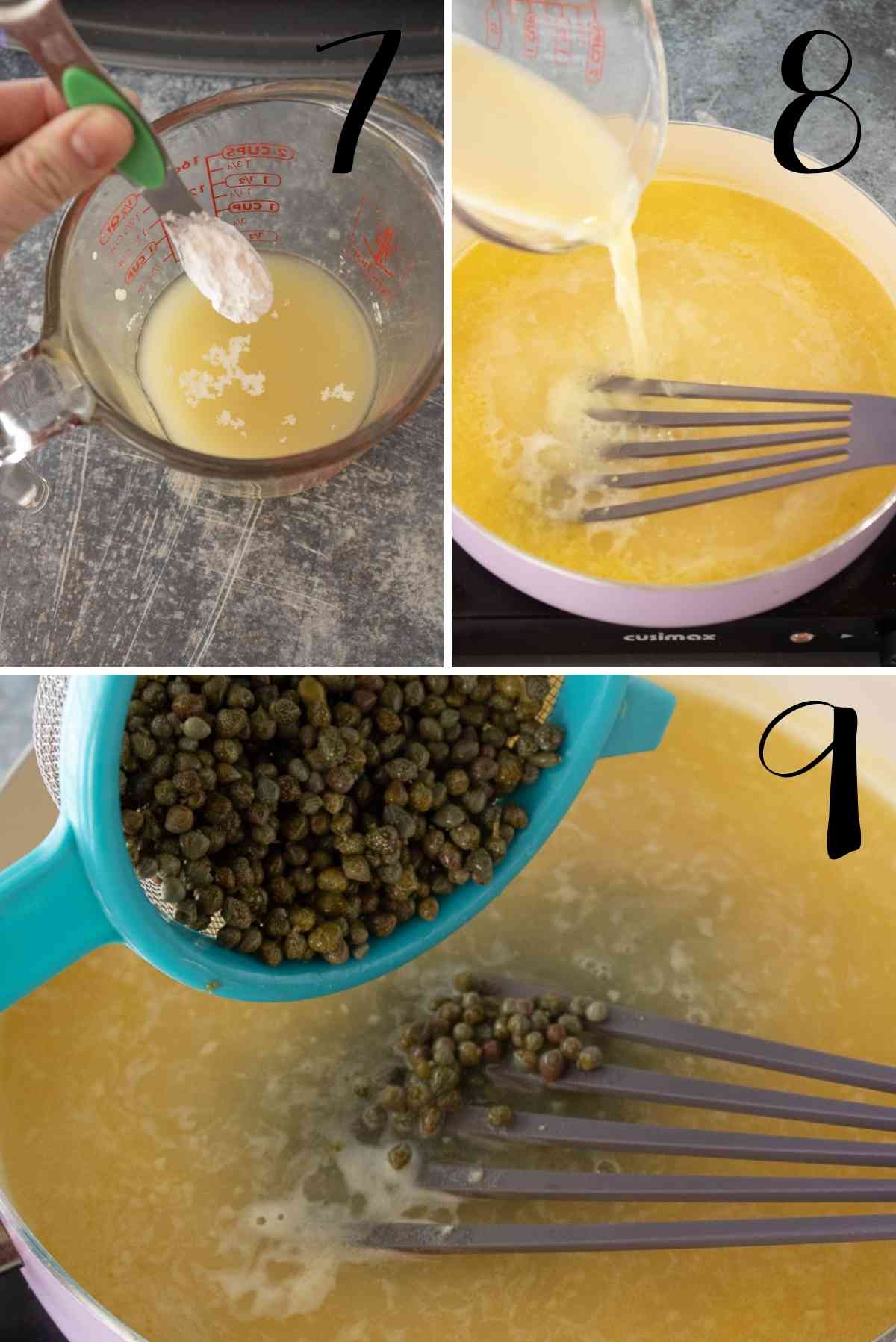 Capers add a ton of flavor to this lemon sauce!