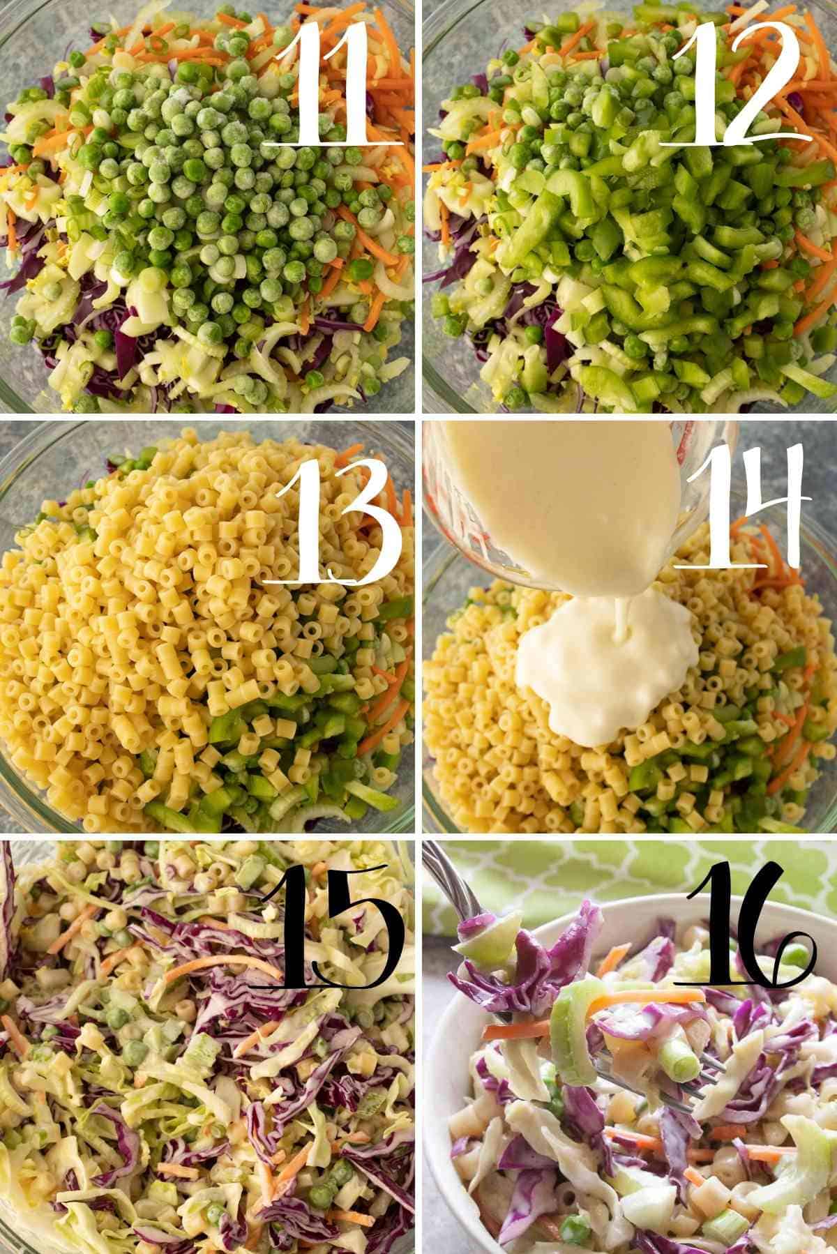 Mix in the pasta and creamy dressing!