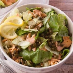 Salmon Piccata Salad