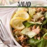 Salmon Piccata Salad pin1