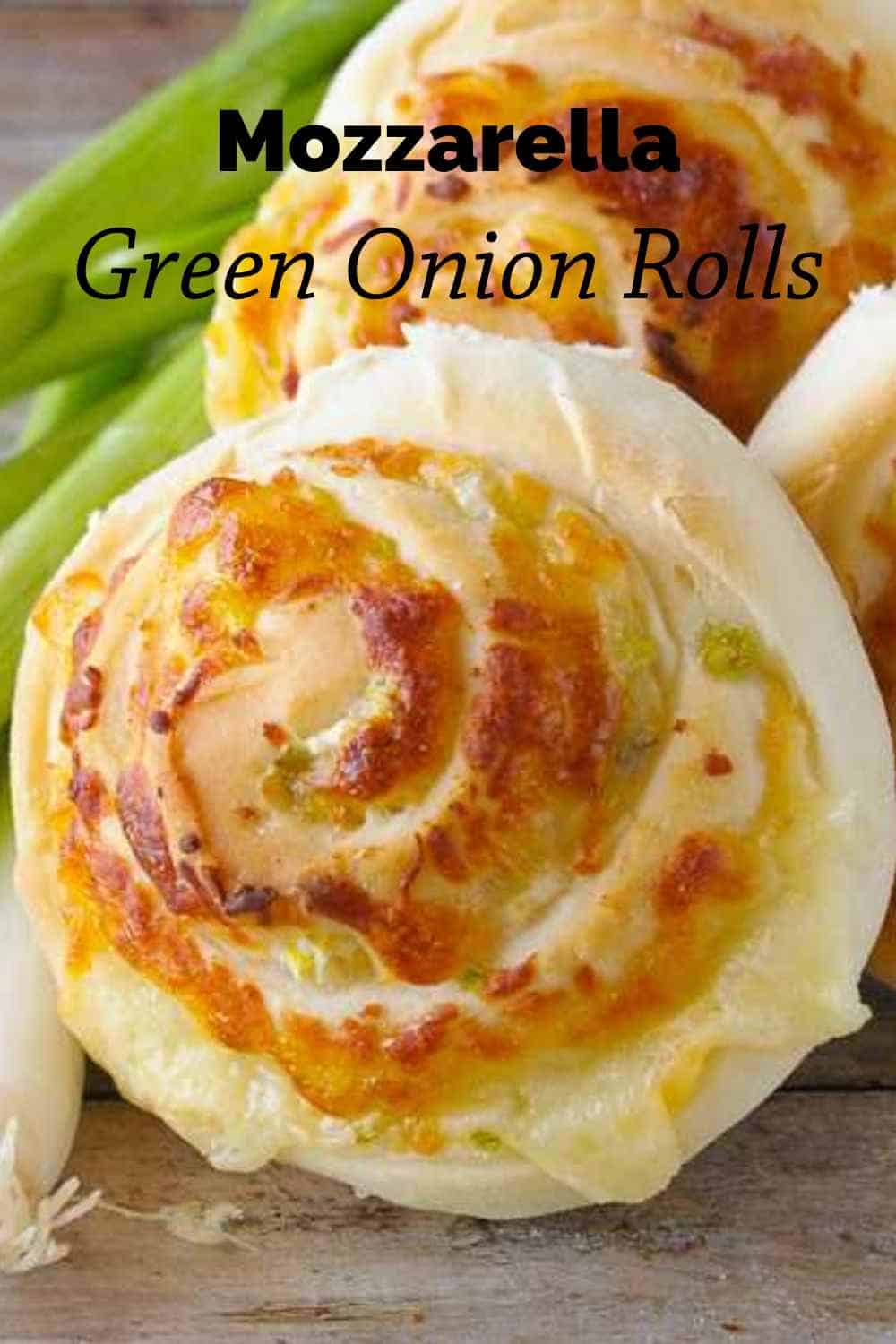 Mozzarella Green Onion Rolls - Mindee's Cooking Obsession