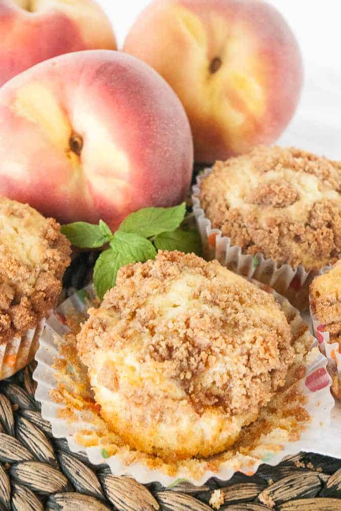 Fresh Peach muffins ready to eat!