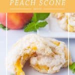 Pinnable image 5 for peach scones.