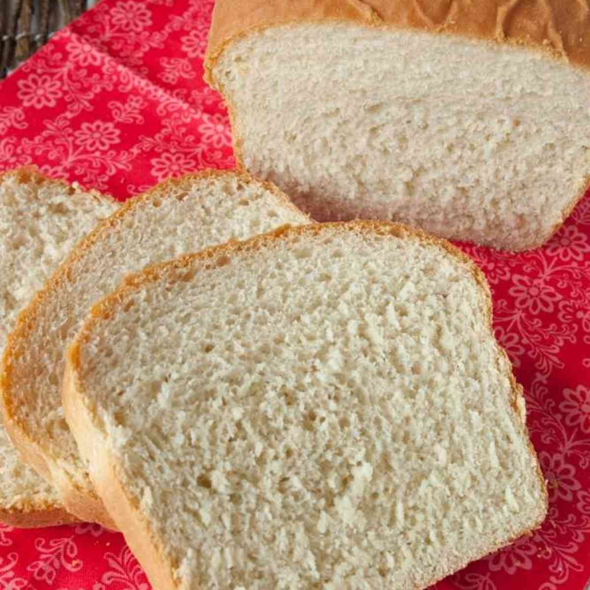Slices of fresh white bread