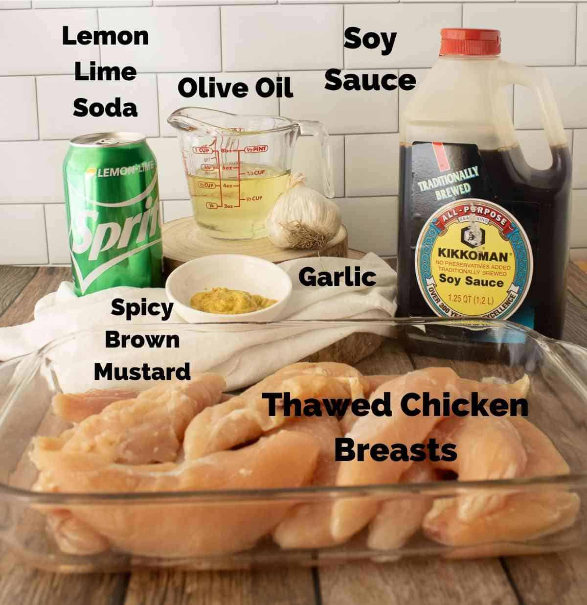 Ingredients for this chicken marinade.
