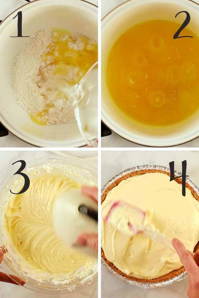 Steps for making this lemon pie.