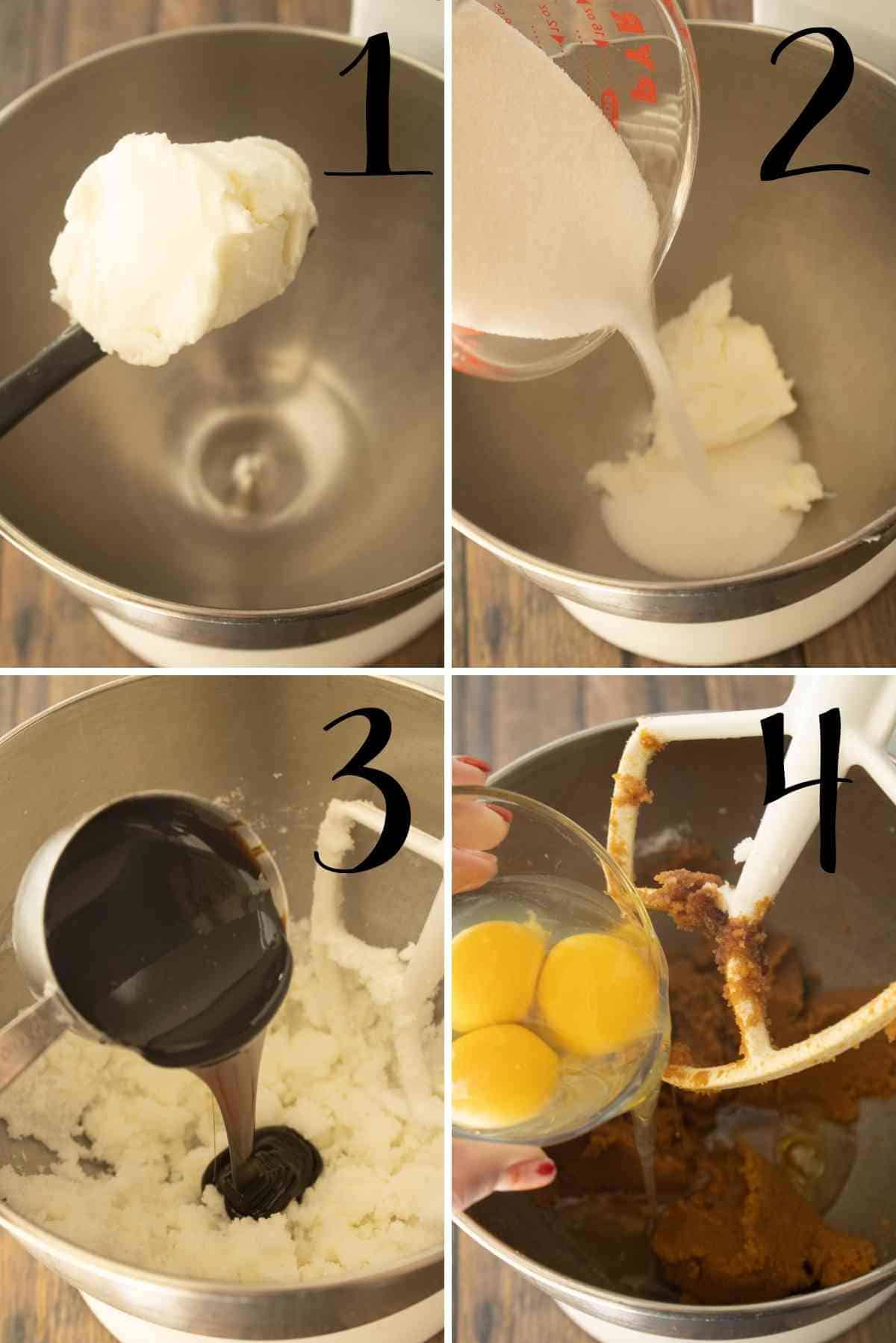 Cream the shortening, sugar and molasses before adding the eggs.