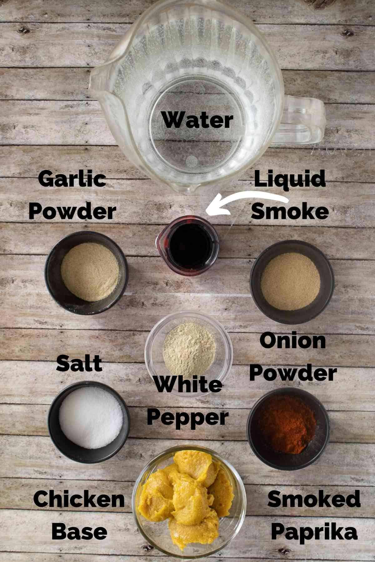 The simple ingredients needed to make this turkey brine.