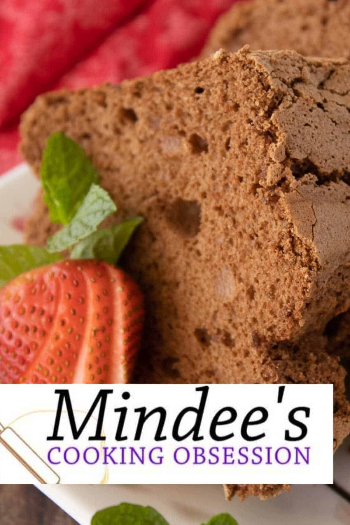 Indulgent Chocolate Angel Food Cake - Mindee's Cooking Obsession