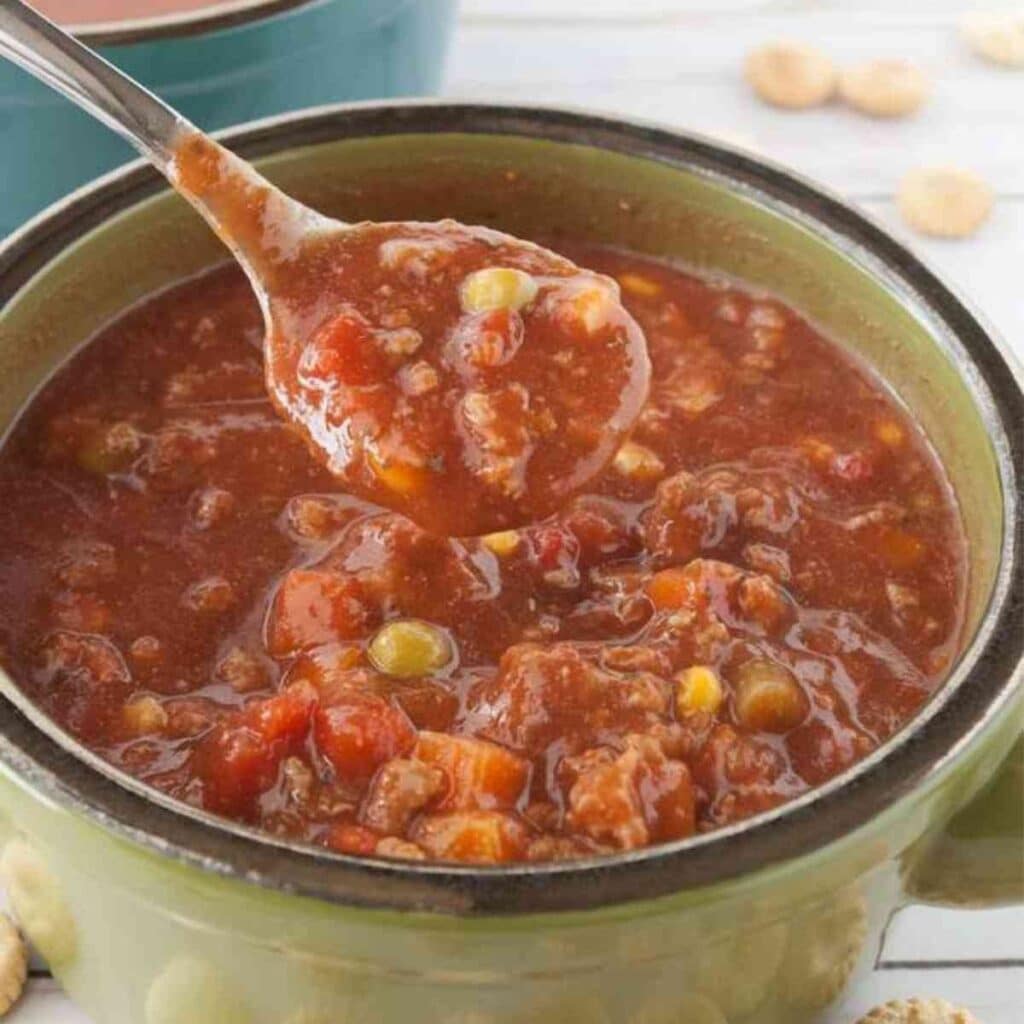 Slow Cooker Vegetable Beef Soup - Mindee's Cooking Obsession