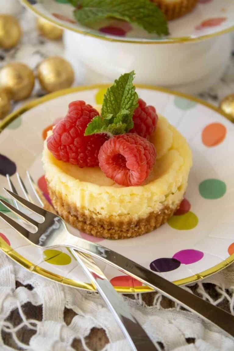 Mini New York Cheesecake Recipe Mindee S Cooking Obsession   Mini New York Cheesecake Hero1 768x1151 