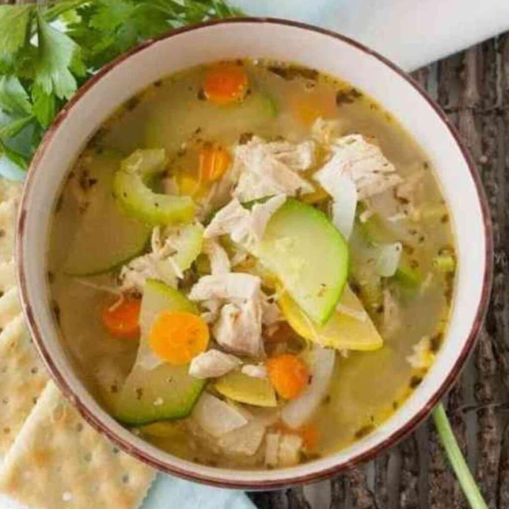 Garden Vegetable Chicken Soup - Mindee's Cooking Obsession