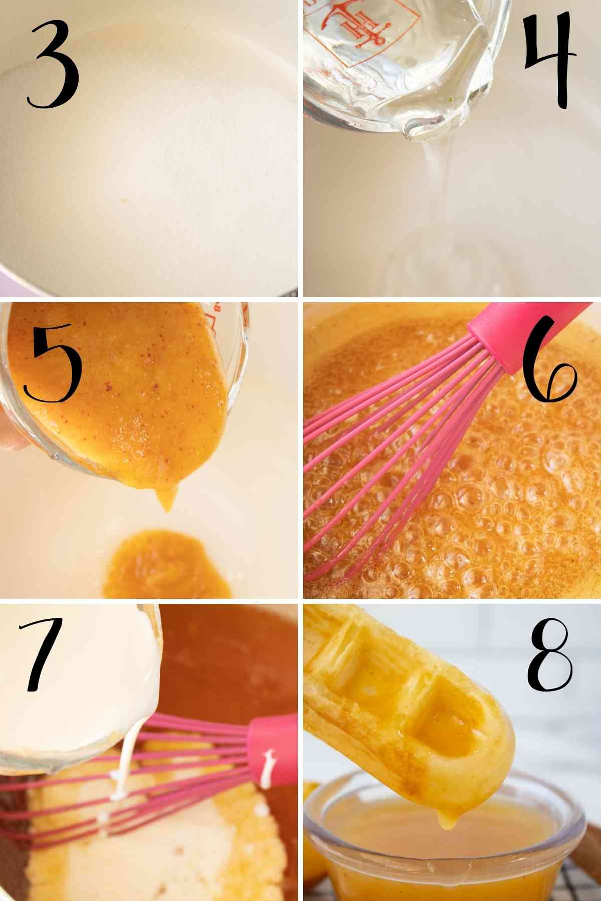 How to make peach syrup step by step.