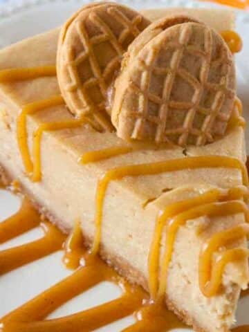 Peanut butter cheesecake slice