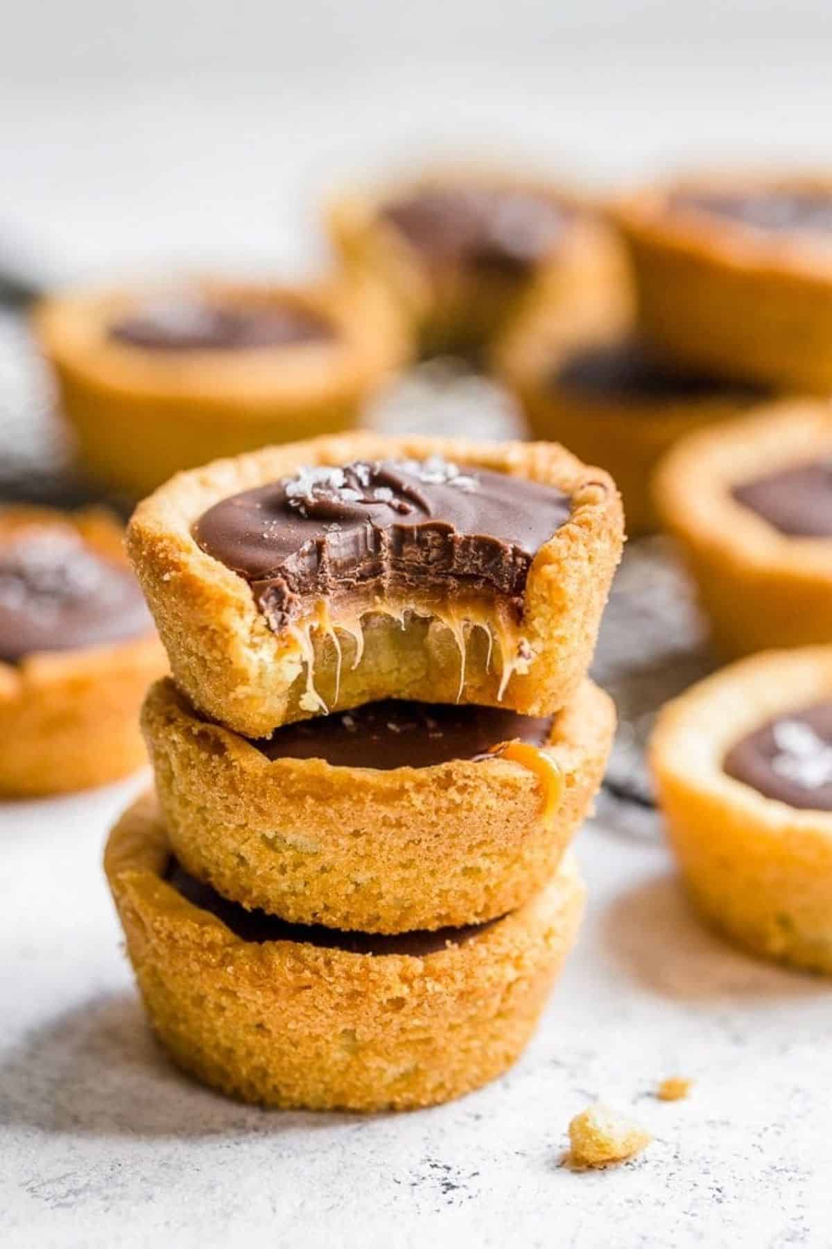 A stack of Twix Cookie Cups.