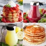 Four delicious pancake syrups.
