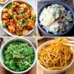 Four delicious side dishes for dumplings.