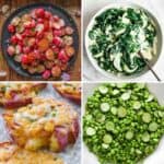 Four delicious vegetable side dishes for fish.