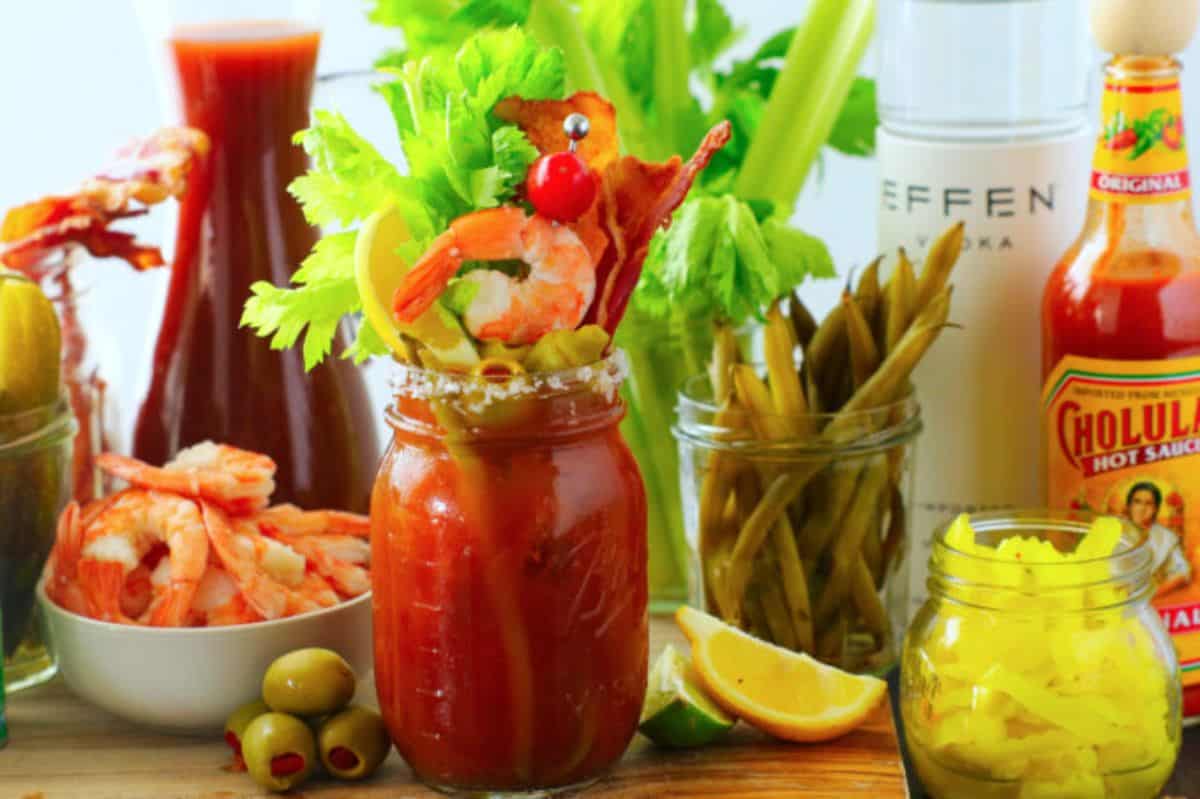 Bloody Mary Bar with Assorted Garnishes