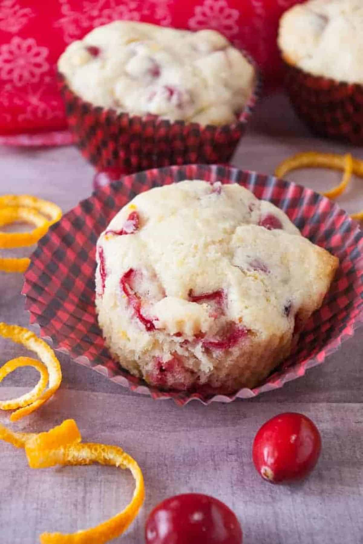 Scrumptious Cranberry Orange Muffins.