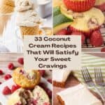 33 Coconut Cream Recipes That Will Satisfy Your Sweet Cravings pinterest image.