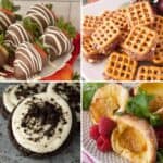 Four images of recipes ideal for a picnic.
