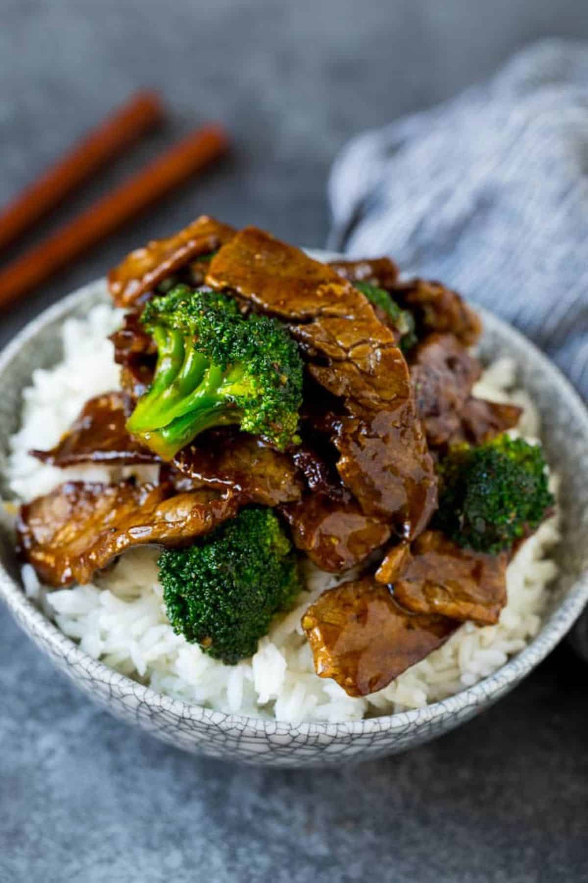 Scrumptious Beef and Broccoli Stir Fry in a bowl.